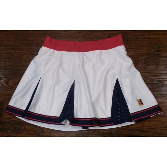 Nike Dri-Fit Tennis SLAM Skirt Skort Red White Blue Women's Size Medium - Picture 1 of 3